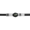 Bracelet Homme-Femme Vagues Néoprène Noir, Perle de Tahiti Noire de 10 mm et Argent Massif 925/1000 - vue V1