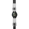 Bracelet Homme-Femme Vagues Néoprène Noir, Perle de Tahiti Noire de 10 mm et Argent Massif 925/1000 - vue V2