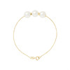 Bracelet Femme 3 Perles de culture d'eau douce Blanches AA et Or jaune 750/1000 - vue V1