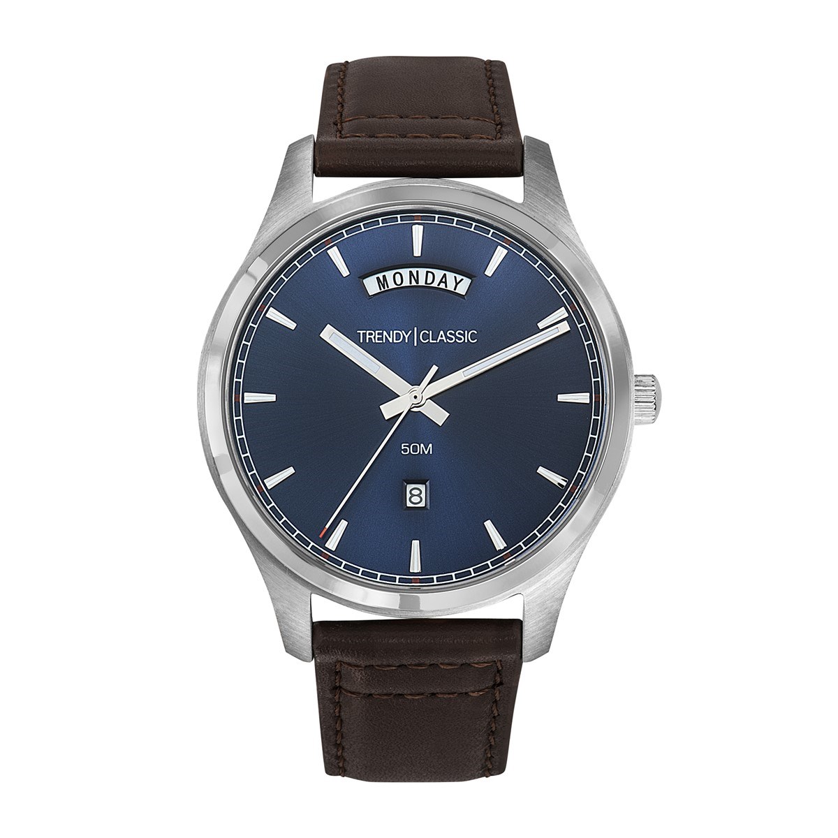 Montre analogique jour et date bracelet cuir véritable CALENDAR Homme Montres MATY Montre analogique jour et date bracelet cuir véritable CALENDAR Homme Montres MATY