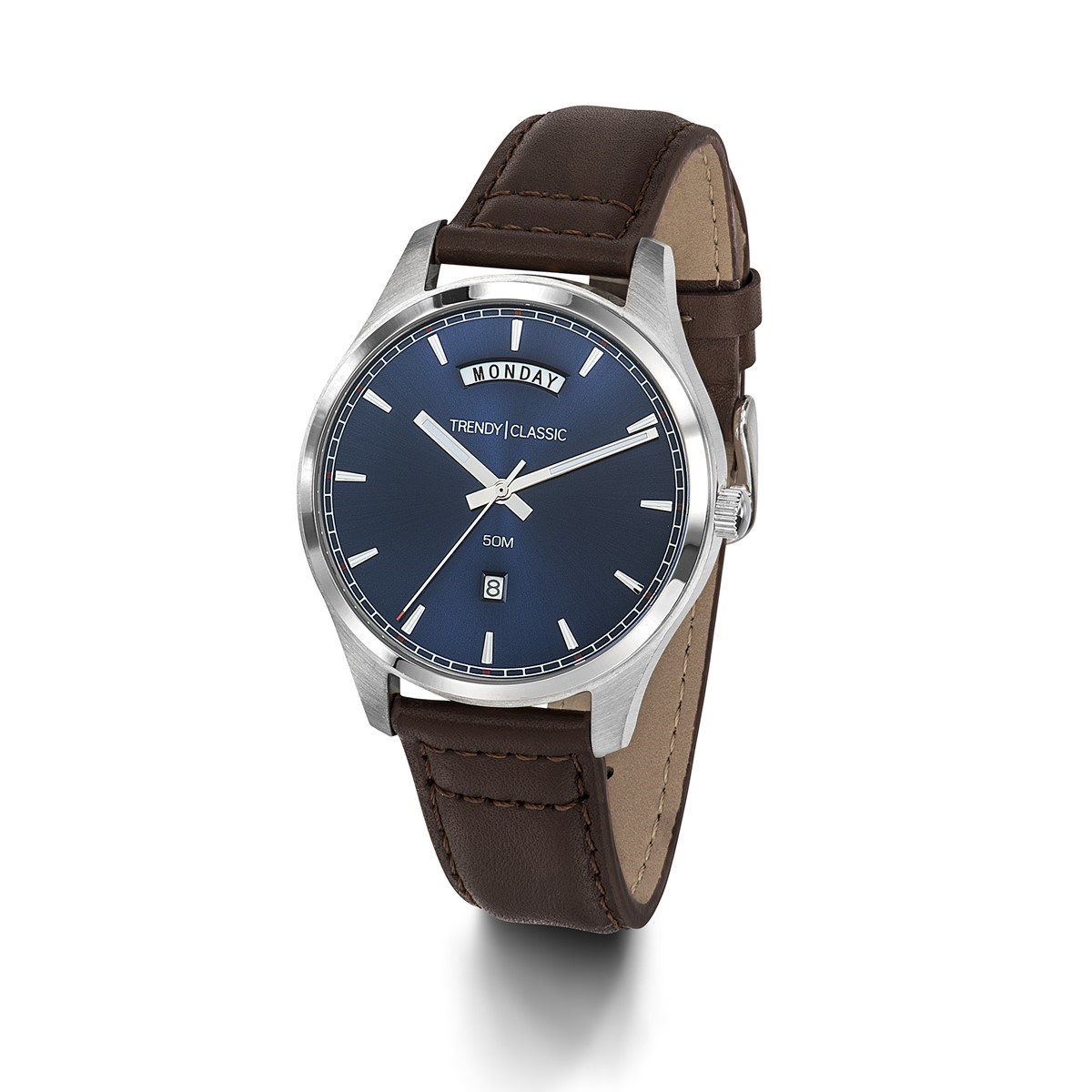 Montre analogique jour et date bracelet cuir véritable CALENDAR Homme Montres MATY Montre analogique jour et date bracelet cuir véritable CALENDAR Homme Montres MATY