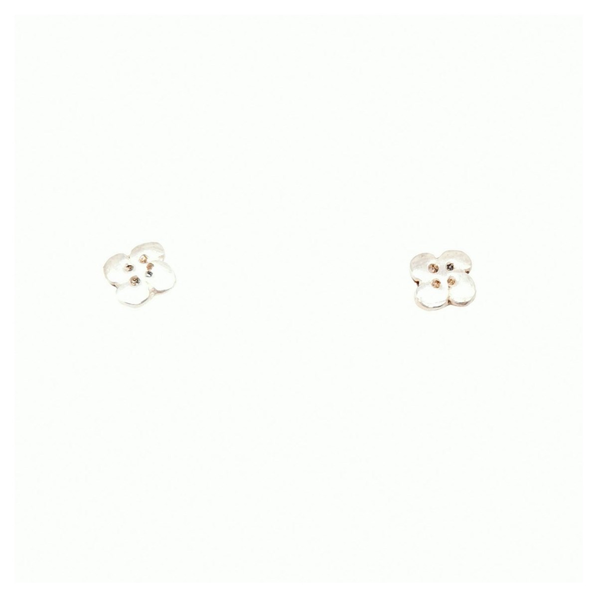 Boucles d'oreilles croix basque argent plates 6mm