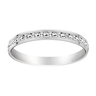 Alliance effet diamanté or blanc 18 carats