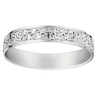 Alliance effet diamanté or blanc 18 carats