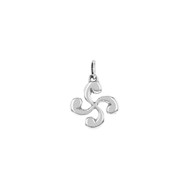Pendentif croix basque ''Lauburu'' argent mini diamètre 8mm (BIJOUX BASQUES)
