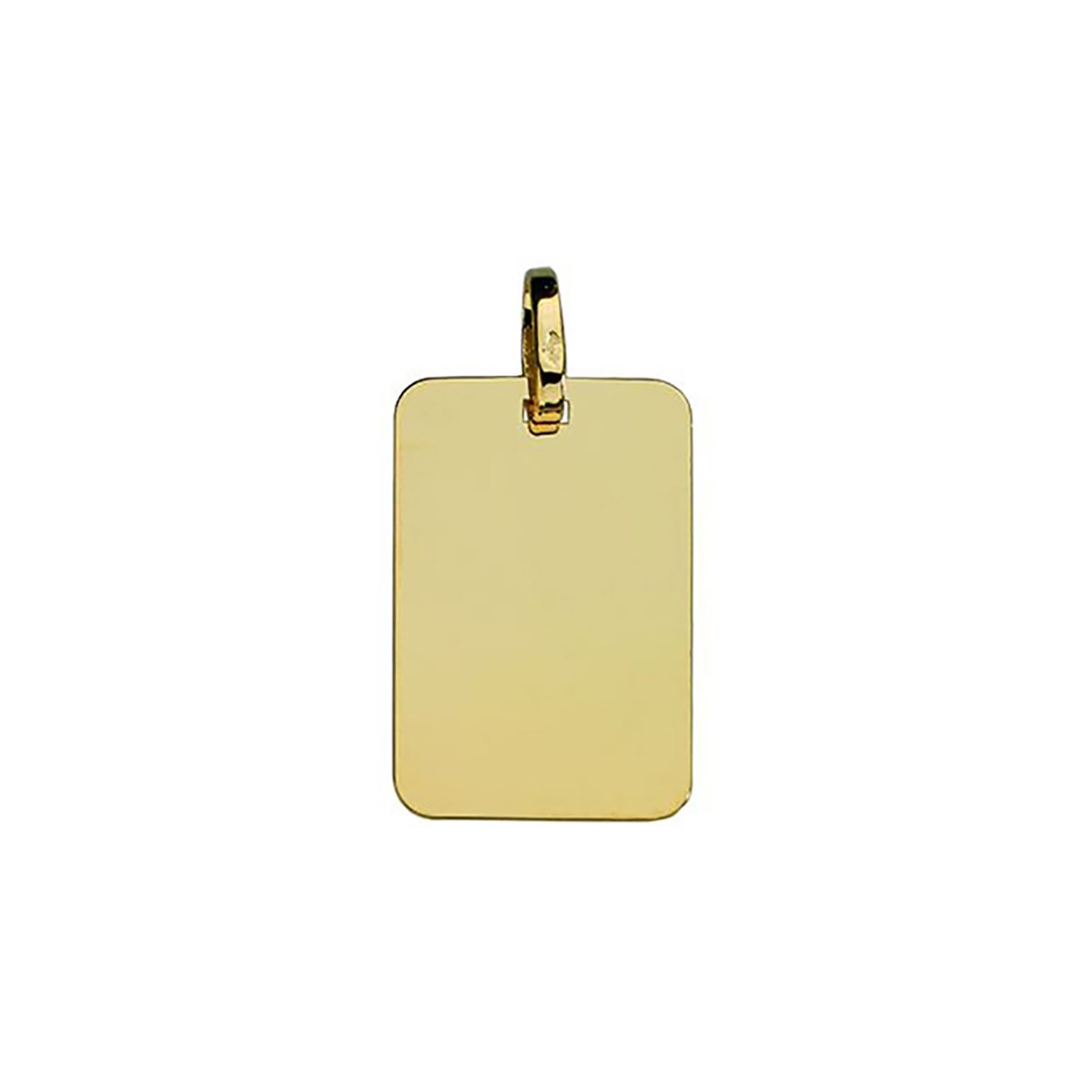 Pendentif plaque rectangulaire en or jaune 9 carats