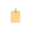 Pendentif plaque rectangulaire en or jaune 9 carats - vue V1