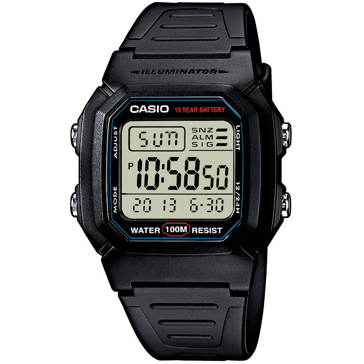 Montre Casio Vintage digitale grand modèle W-800H-1AVES (CASIO)