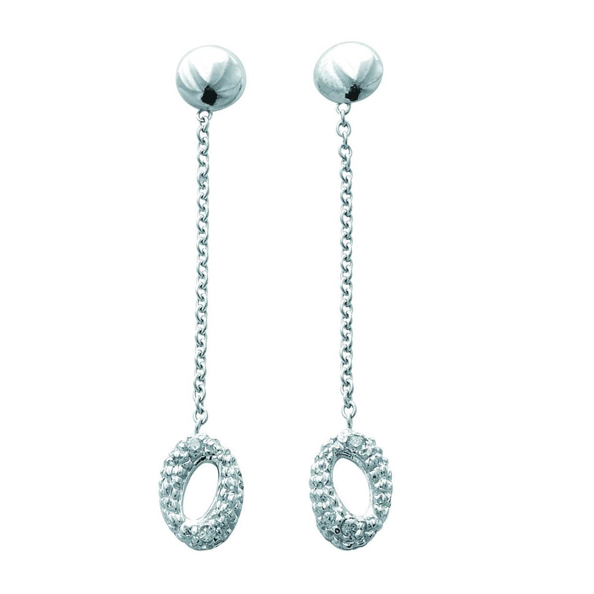 Boucles d'oreilles Brillaxis or 9 carats diamants