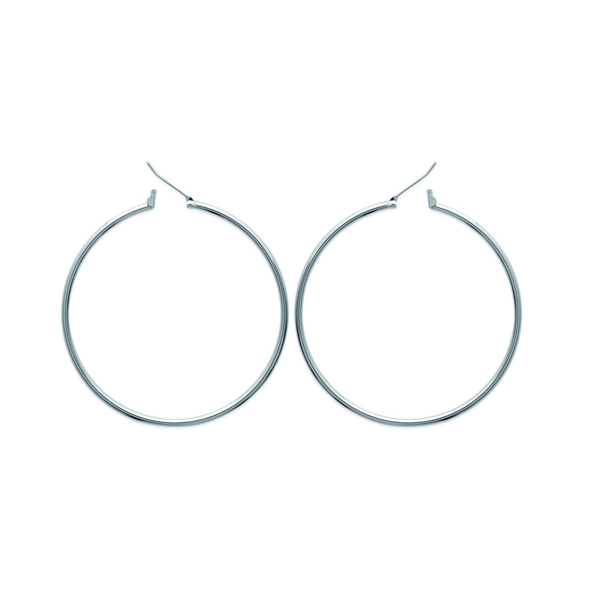 Boucles d'oreilles Brillaxis argent 50mm
fil rond 2 mm - vue 3