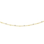 Collier moderne or 18 carats boules bicolores