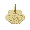 Médaille Brillaxis ange face stylisé nuage or jaune - vue V1