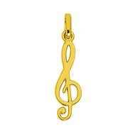 Pendentif Brillaxis musique clé de sol or jaune 18k