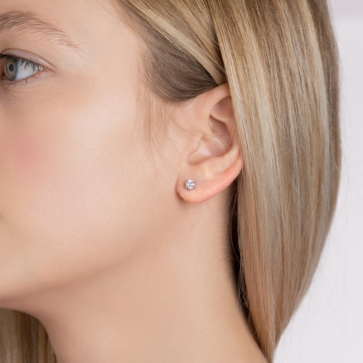 Boucles d'oreilles Brillaxis argent 4 mm - vue 2