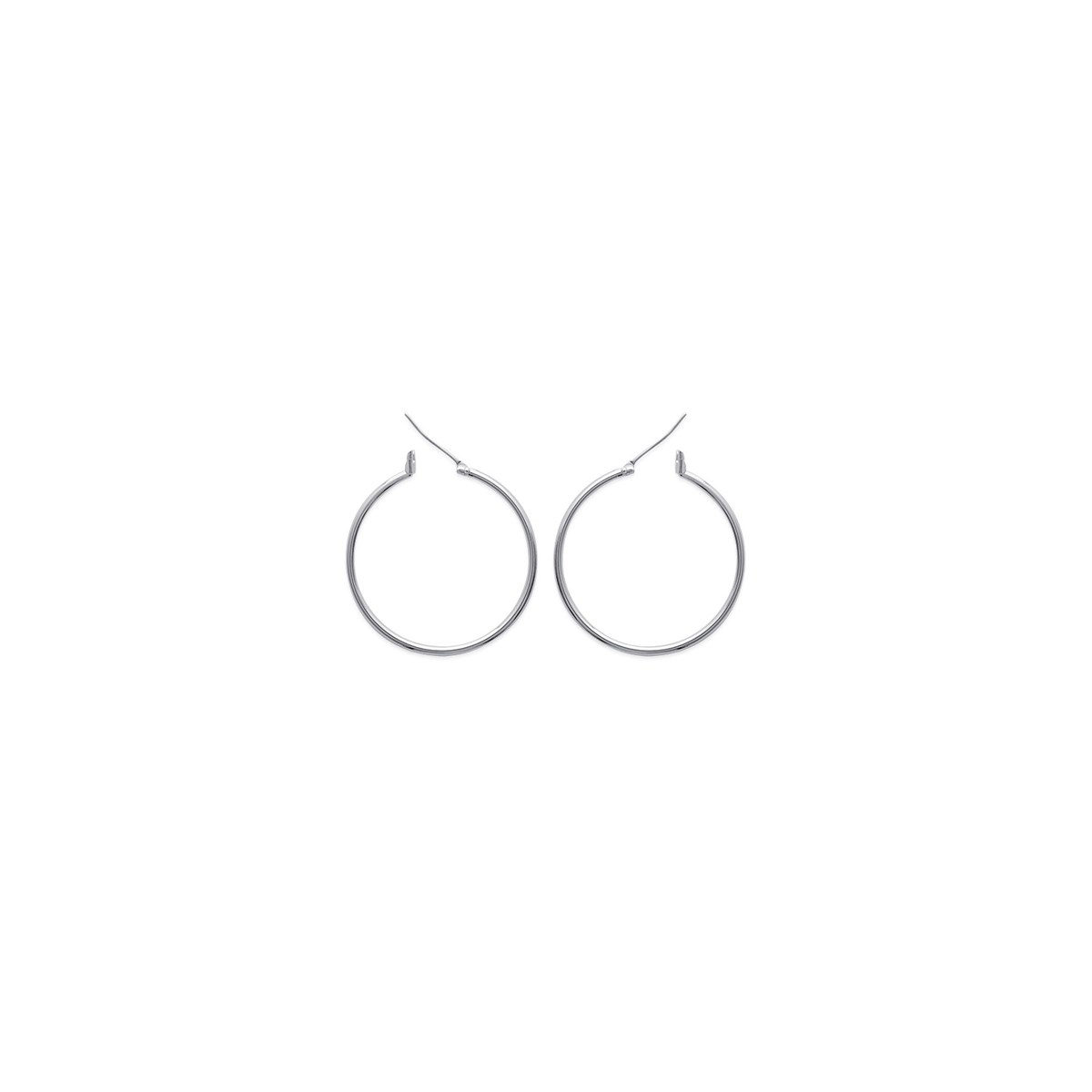 Boucles d'oreilles Brillaxis argent 30mm - vue 2