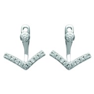 Boucles d'oreilles argent en V