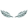 Boucles d'oreilles Brillaxis Plumes argent - vue V1