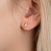 Boucles d'oreilles Brillaxis plumes dorées - vue V2