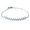 Bracelet Brillaxis argent fine feuille - vue V1