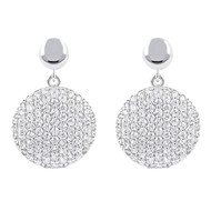 Boucles d'oreilles 950 Milano pastilles empierrées Collection Nuova