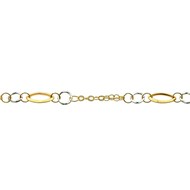 Bracelet Brillaxis bicolore motifs ovales ronds 18K