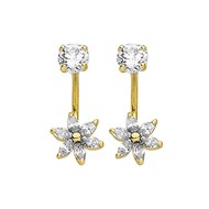 Boucles d'oreilles Brillaxis ear cuff vis fleurs oz