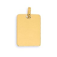 Pendentif Brillaxis plaque rectangle or jaune