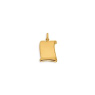 Pendentif Brillaxis parchemin en or jaune 18 carats