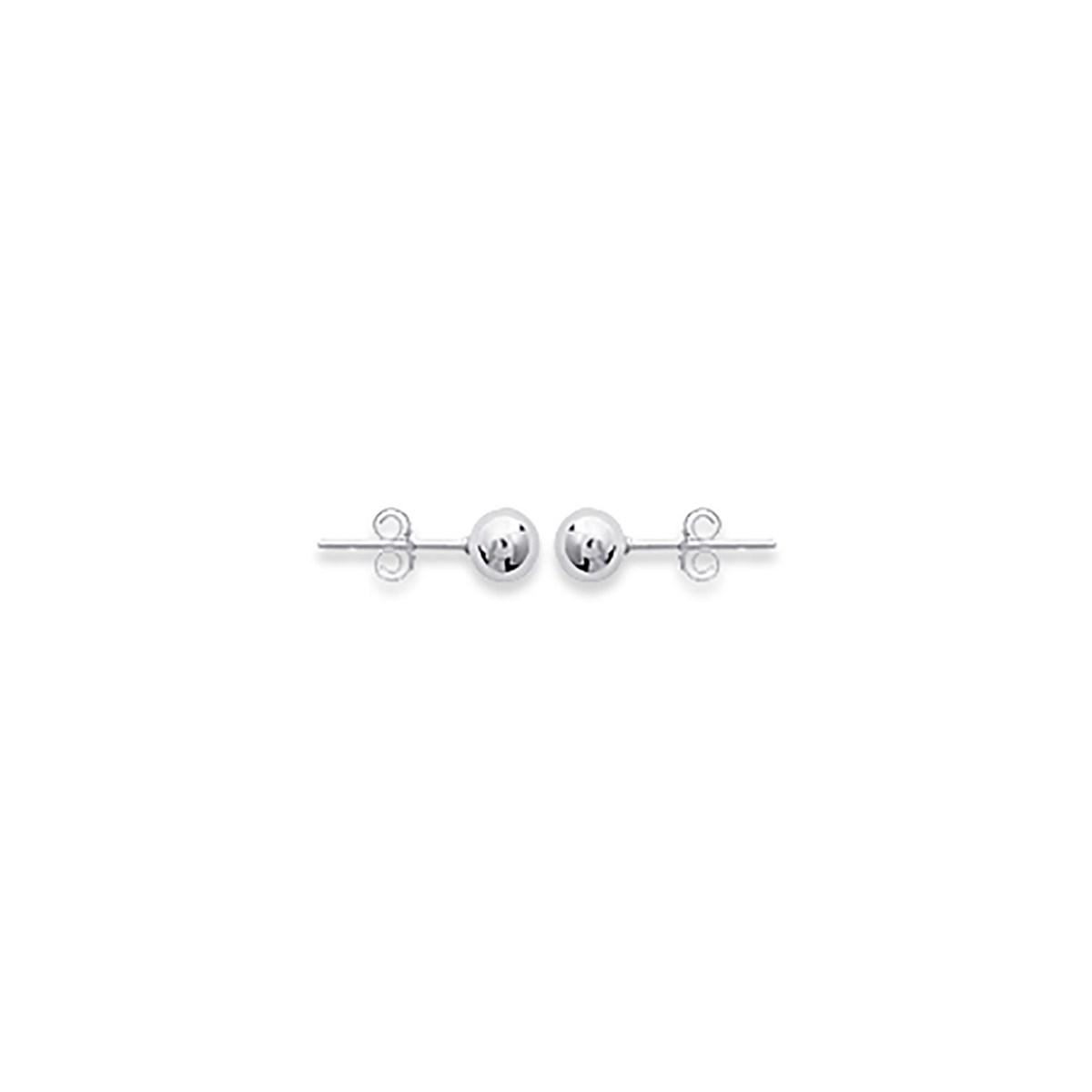 Boucles d'oreilles Brillaxis perles argent 5mm - vue 3