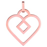 Pendentif Brillaxis Beguin grand coeur or rose