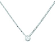 Collier Brillaxis diamant serti clos or 9 carats 0.052