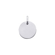 Médaille ronde Brillaxis or blanc 18 carats