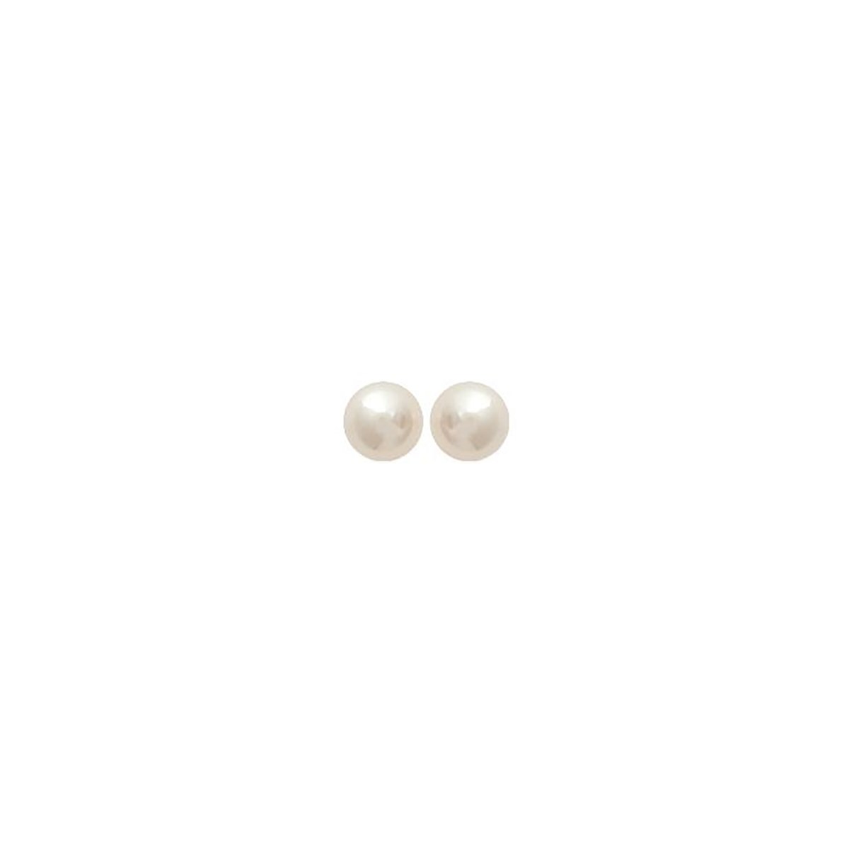 Boucles d'oreilles argent perle blanche 6 mm