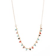 Collier OR perles de rocailles discret multicolore GYPSY
