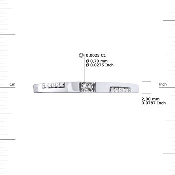 Alliance Diamants 0,010 Cts Or Blanc