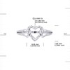 Bague COEUR Diamants 0,030 Cts Joaillerie Prestige Or Blanc - vue V3