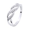 Bague Diamants 0,040 Cts Or Blanc - vue V1