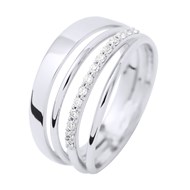 Bague Diamant 0,140 Cts Joaillerie Prestige Or Blanc