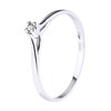 Solitaire Diamant 0,03 Cts Joaillerie Or Blanc - vue V1