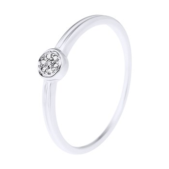Solitaire Diamants 0,040 Cts Or Blanc