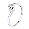 Solitaire Diamant 0,040 Cts Or Blanc 18 Carats - vue V1