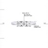Bague TRILOGIE Diamants 0,50 Cts Serti Griffes Or Blanc 18 Carats - vue V3
