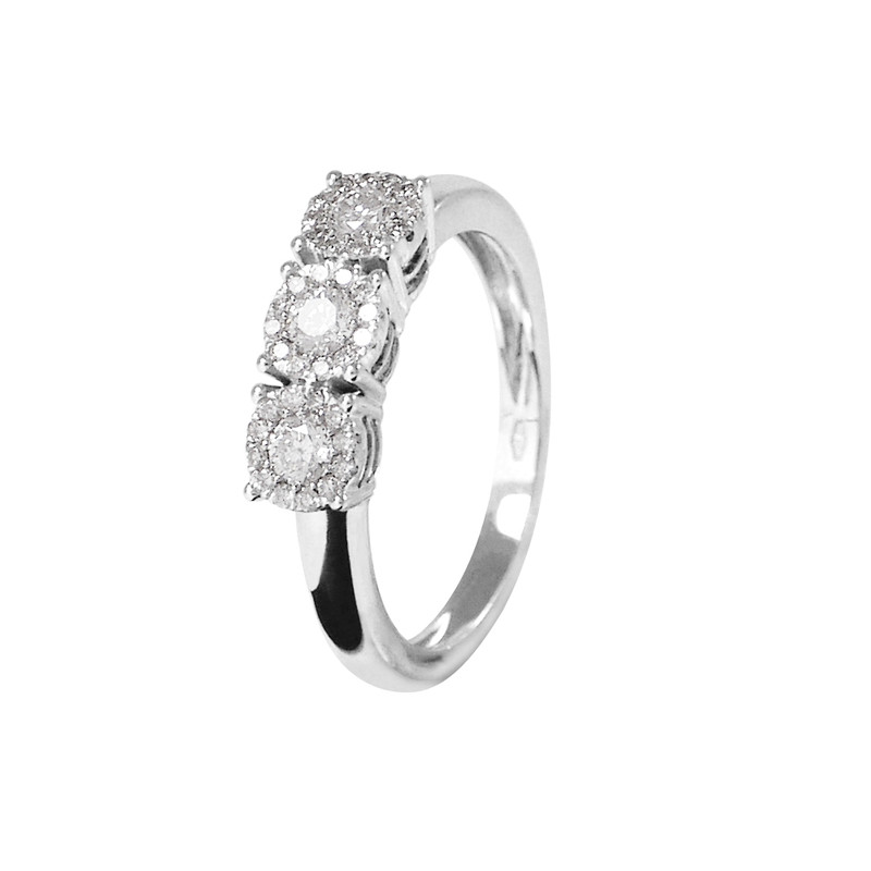 bague or blanc trilogie diamant bague or blanc trilogie diamant