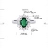 Bague Marquise EMERAUDE 0,85 Cts Diamants 0,36 Cts Or Blanc 18 Carats - vue V3