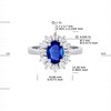 Bague Marquise SAPHIR 1 Ct Diamants 0,36 Cts Or Blanc 18 Carats - vue V3