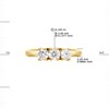 Bague TRILOGIE Diamants 0,50 Cts Serti Griffes Or Jaune 18 Carats - vue V3