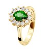 Bague Marquise EMERAUDE 0,85 Cts Diamants 0,36 Cts Or Jaune 18 Carats - vue V1
