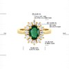 Bague Marquise EMERAUDE 0,85 Cts Diamants 0,36 Cts Or Jaune 18 Carats - vue V3
