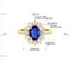 Bague Marquise SAPHIR 1 Ct Diamants 0,36 Cts Or Jaune 18 Carats - vue V3