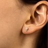 Boucles d'oreilles Or Blanc et Perles de culture blanche 'Uni' - vue V2
